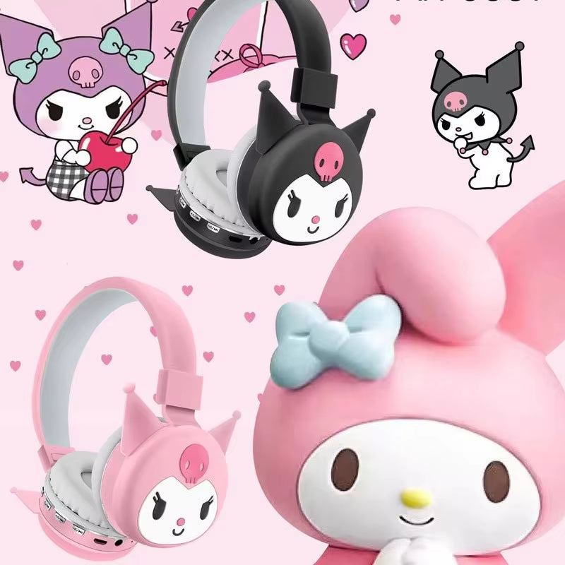 Hello Kitty Kuromi Bluetooth Wireless Headphones with Mic  - Foldable!