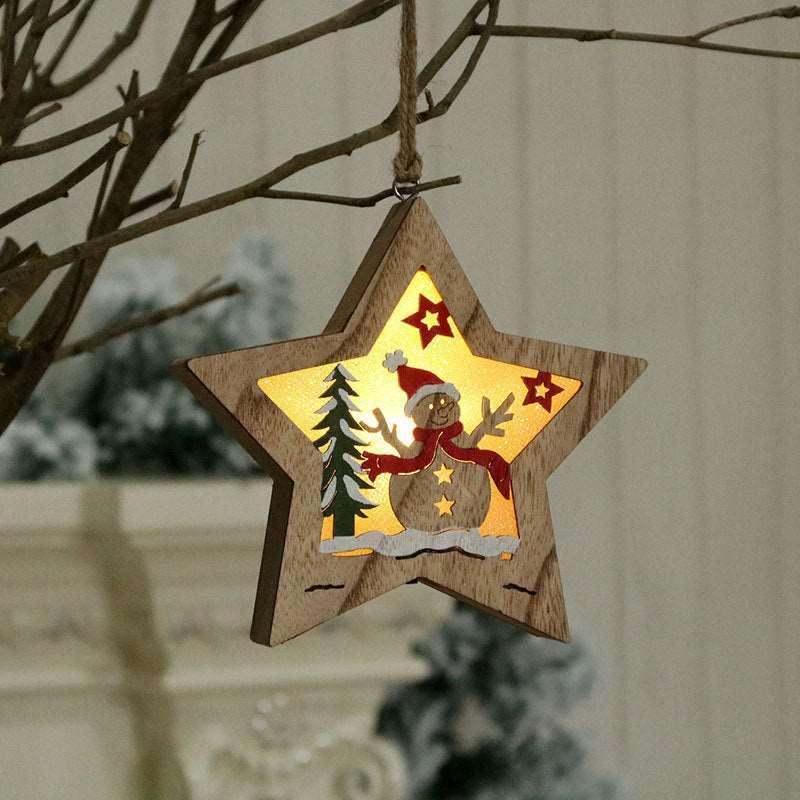 Christmas Decorations – Wooden Laser-Cut Tree Ornaments, Polychromatic