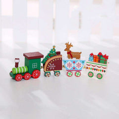 Wooden Christmas Train Decorations