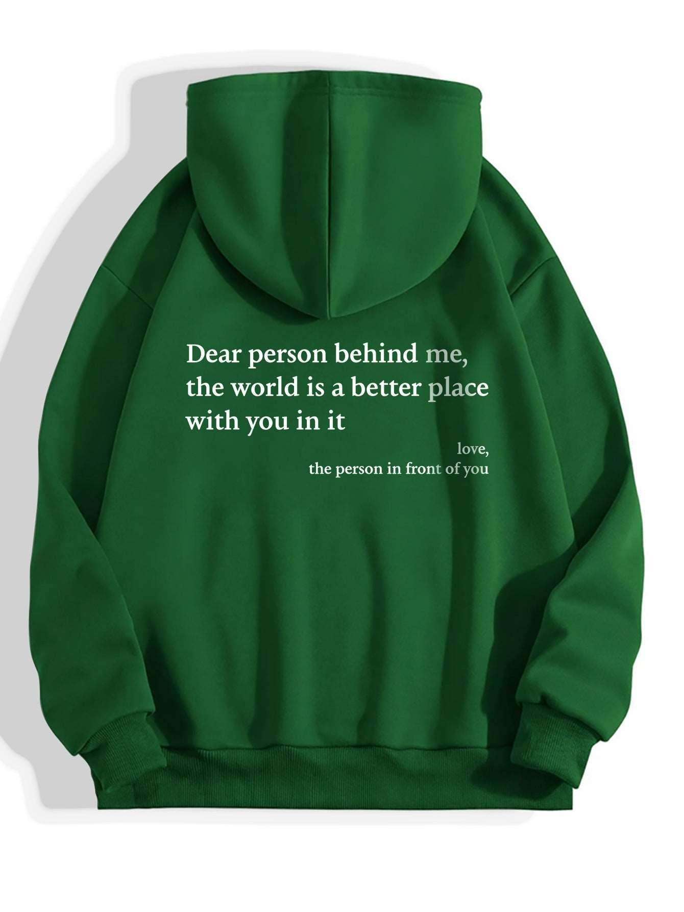 Women’s Hoodie – “Dear Person Behind Me” Plush Printed Sweatshirt.