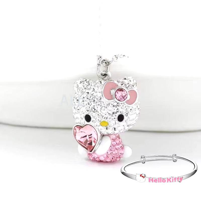 Sanrio Hello Kitty Necklace -Diamond Pendant, Cute and Elegant Jewelry