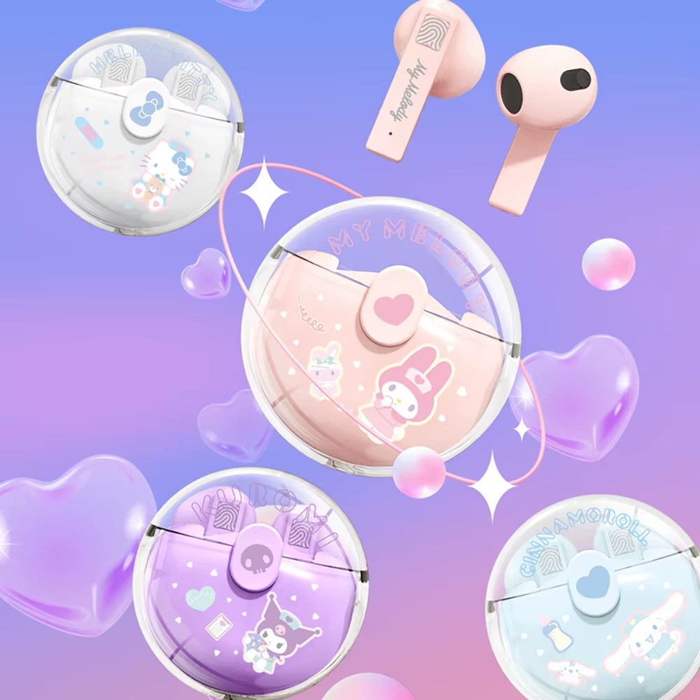 Hello Kitty Bluetooth Headphones-Kuromi & My Melody Wireless Earphones