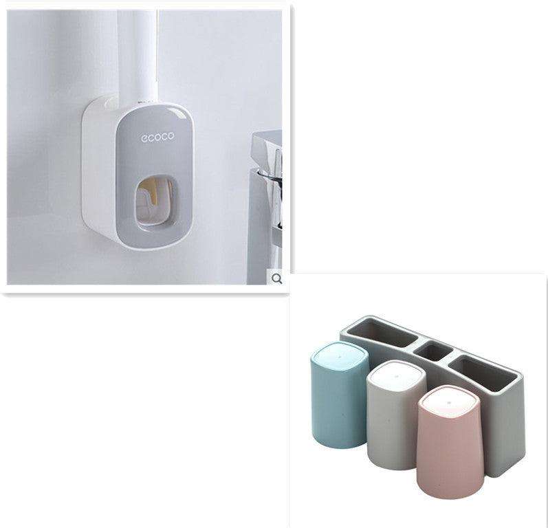 Wall-Mounted Automatic Toothpaste Dispenser with Bathroom Accessories!