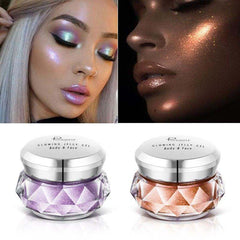 Face Highlighter Jelly Gel & Mermaid Eyeshadow Glow Body Glitter Makeup