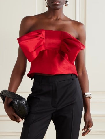 Off-the-shoulder Bow-Embellished Top - Elegant & Stylish Fashion Piece