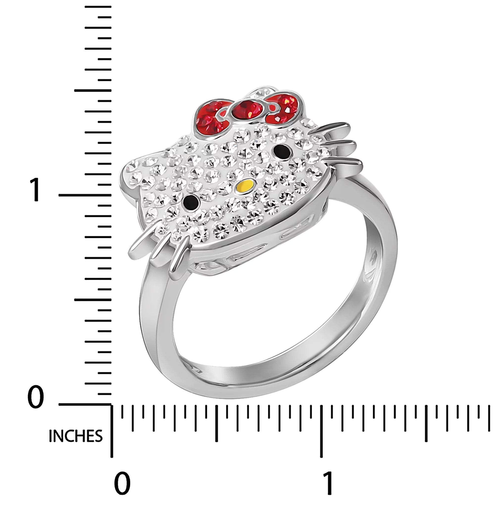 Hello Kitty Silver Ring - Cute Hello Kitty Jewelry, Size 5 for All Fans