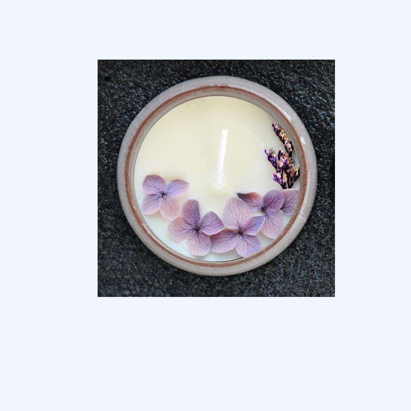 Ceramic Cup with Dried Flowers and Fragrant Candles - Cozy & Elegant