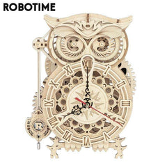 Robotime Rokr 3D Wooden Clock Model – Build Your Own Unique Clock!