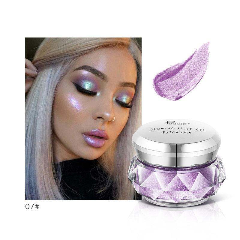 Face Highlighter Jelly Gel & Mermaid Eyeshadow Glow Body Glitter Makeup