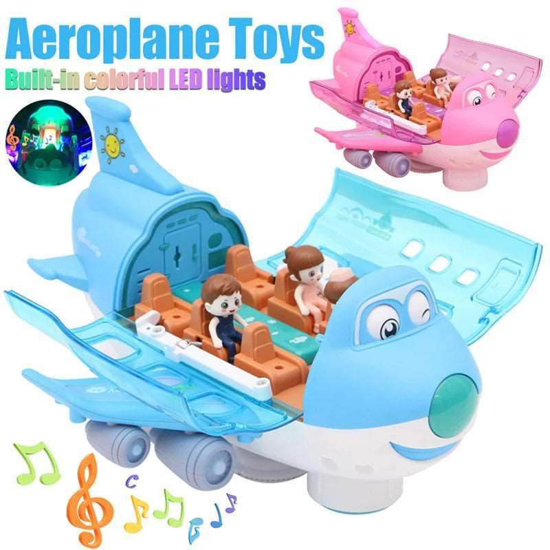 360° Rotating Electric Plane – Toddler Toy with LED Lights and Sounds!