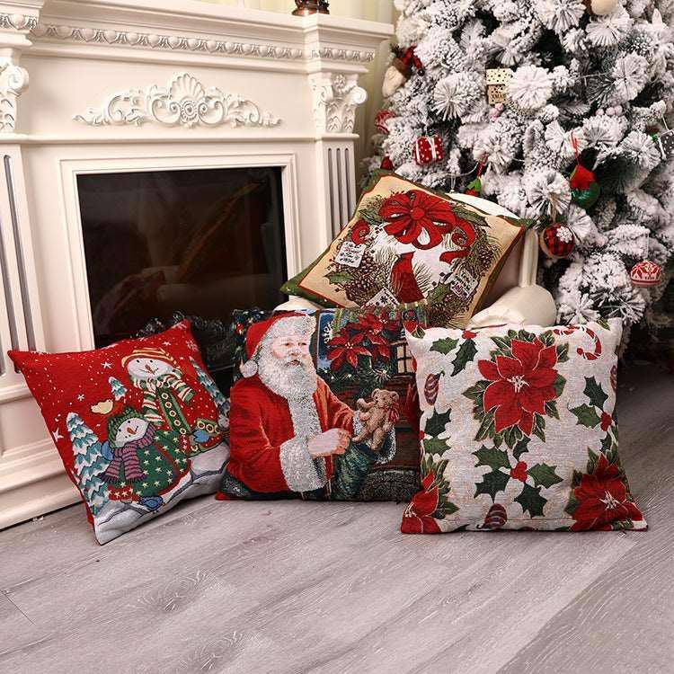 Christmas Square Pillow Cover – Perfect Home Christmas Decorations!