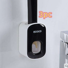 Wall-Mounted Automatic Toothpaste Dispenser with Bathroom Accessories!