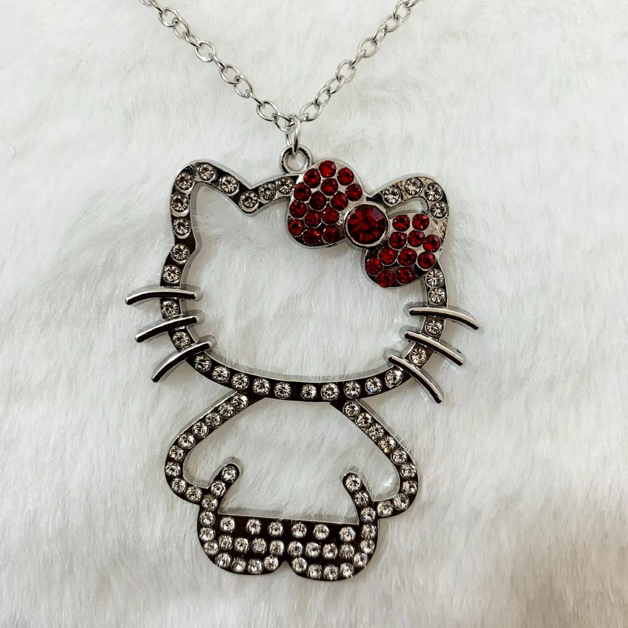 Sanrio Hello Kitty Necklace -Diamond Pendant, Cute and Elegant Jewelry