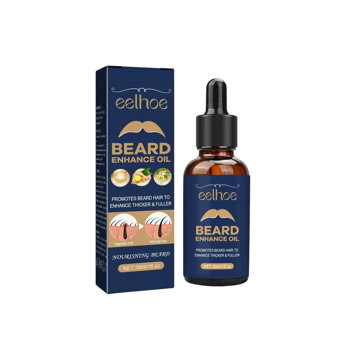 EELHOE Beard Oil - Strengthens and Nourishes Beard Roots Effectively!