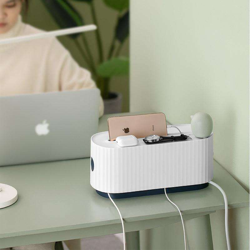 Power Strip Storage Box - Dustproof Cable Organizer for Neat Spaces!