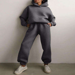 Women's Casual Hooded Sweater Two-piece Suit Clothes Hoodie Tracksuit.