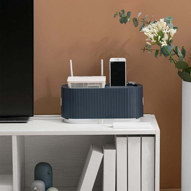 Power Strip Storage Box - Dustproof Cable Organizer for Neat Spaces!