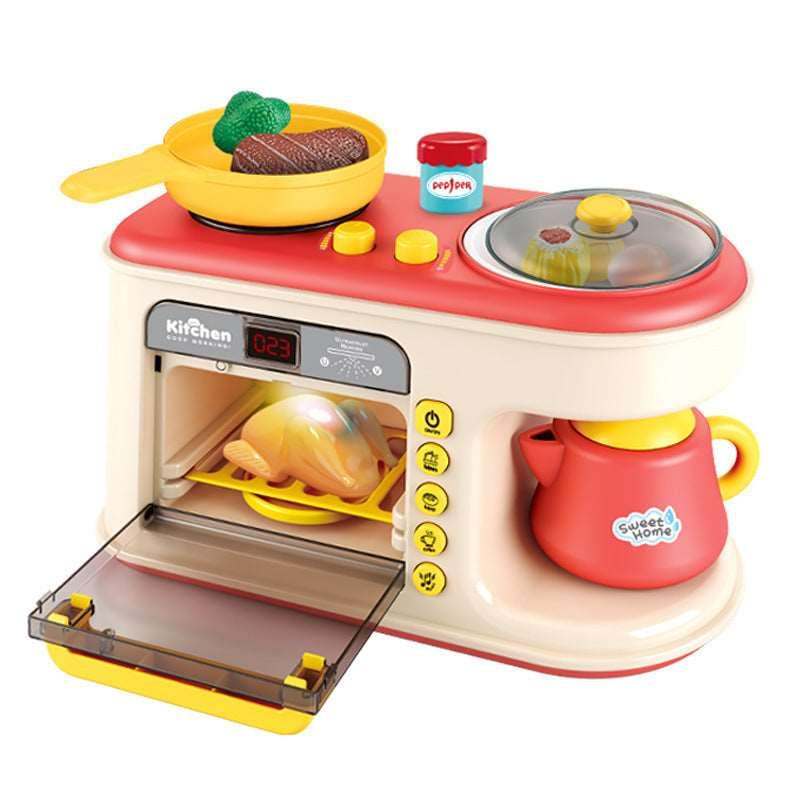 Children's Play Kitchen Toys - Simulation Kitchenware & Breakfast Set!