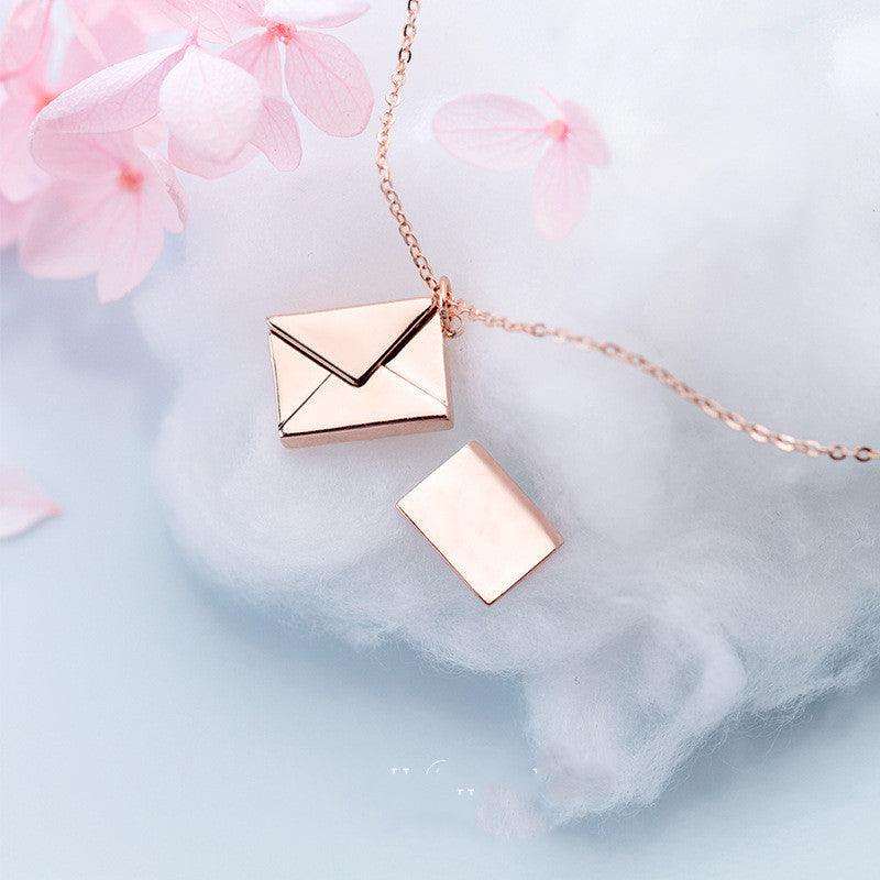 Fashion Jewelry Envelope Necklace–Perfect Lover Letter Pendant for Her