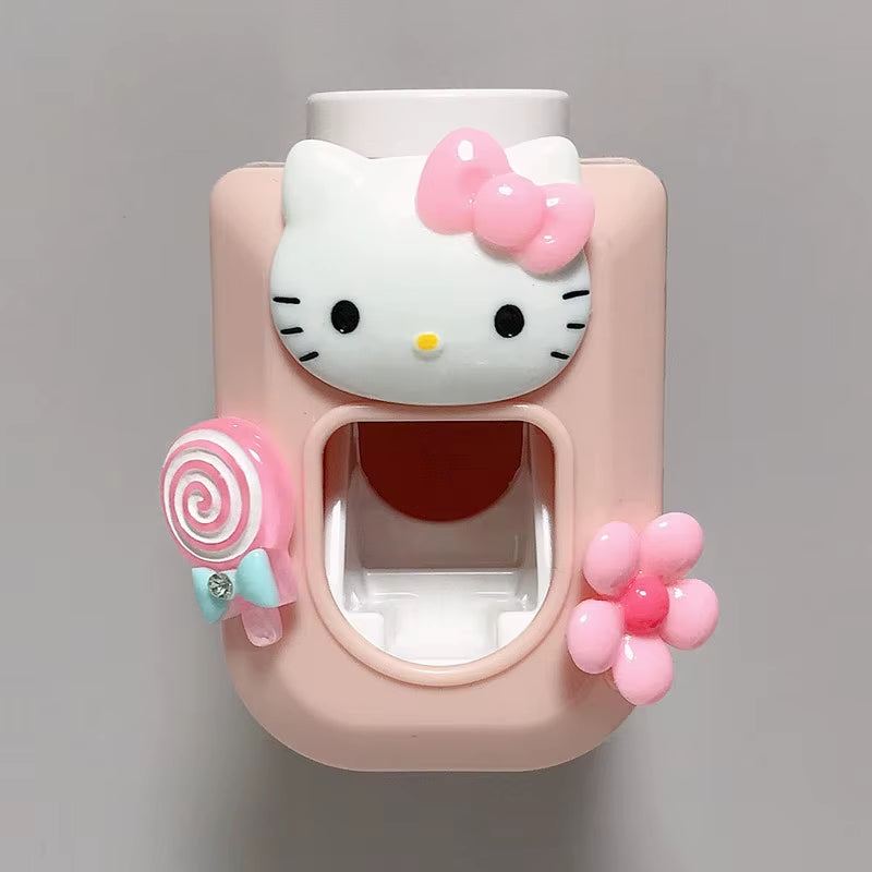 Hello Kitty Toothpaste Squeezer  -  Sanrio Kawaii Automatic Dispenser!