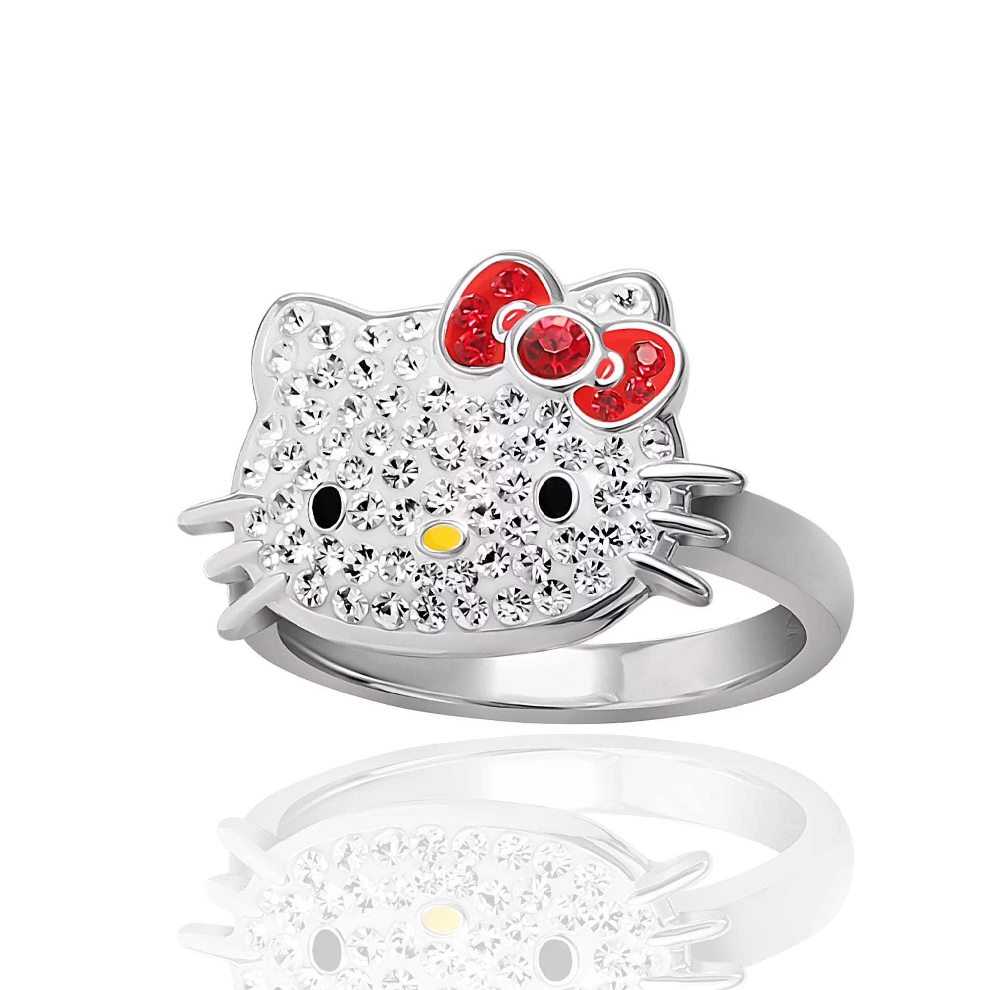 Hello Kitty Silver Ring - Cute Hello Kitty Jewelry, Size 5 for All Fans