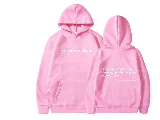 Women’s Hoodie – “Dear Person Behind Me” Plush Printed Sweatshirt.