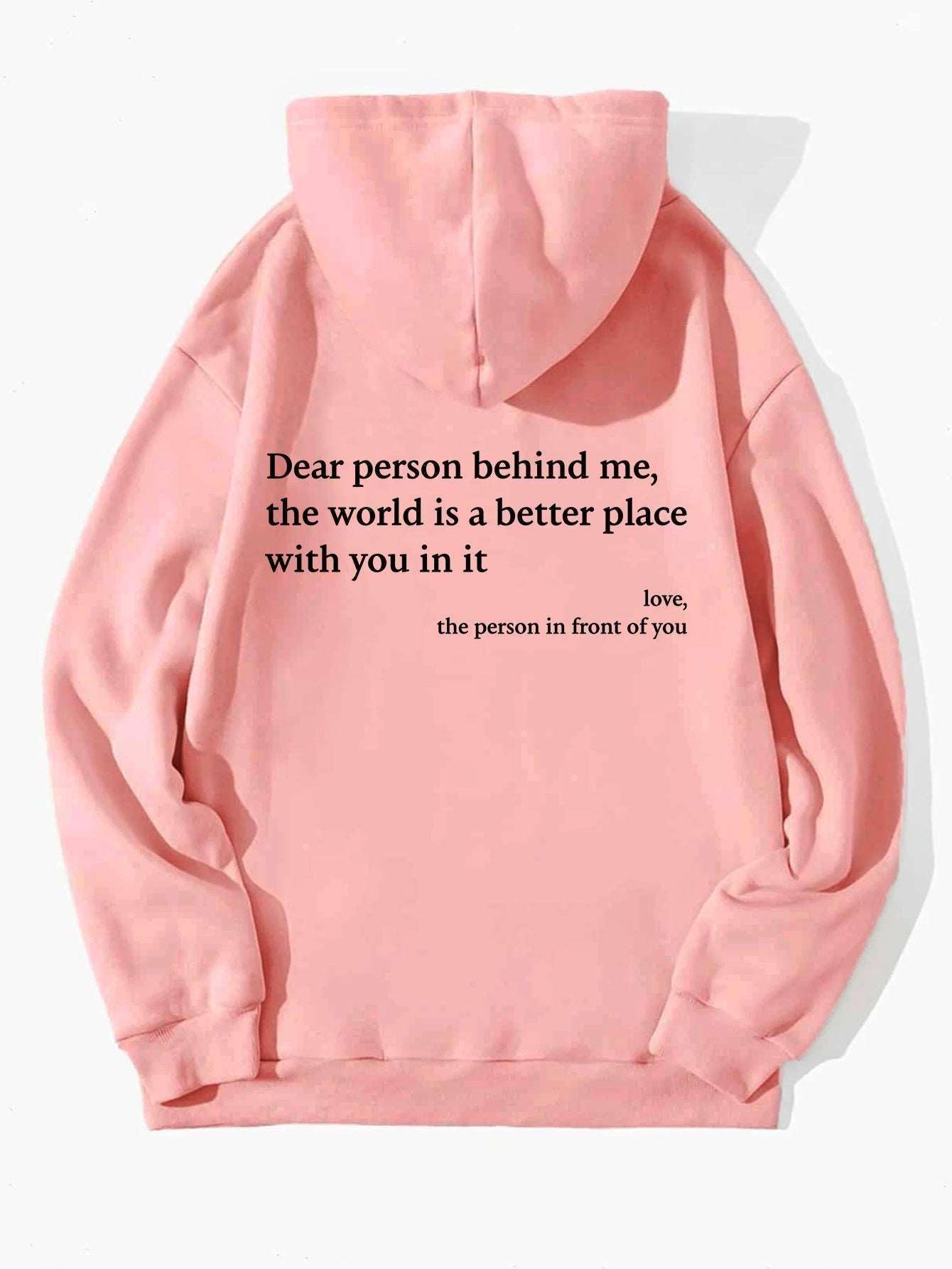 Women’s Hoodie – “Dear Person Behind Me” Plush Printed Sweatshirt.