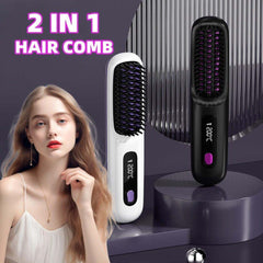 Ceramic Electric Comb LCD  -  Practical and Easy Hair Straightener !