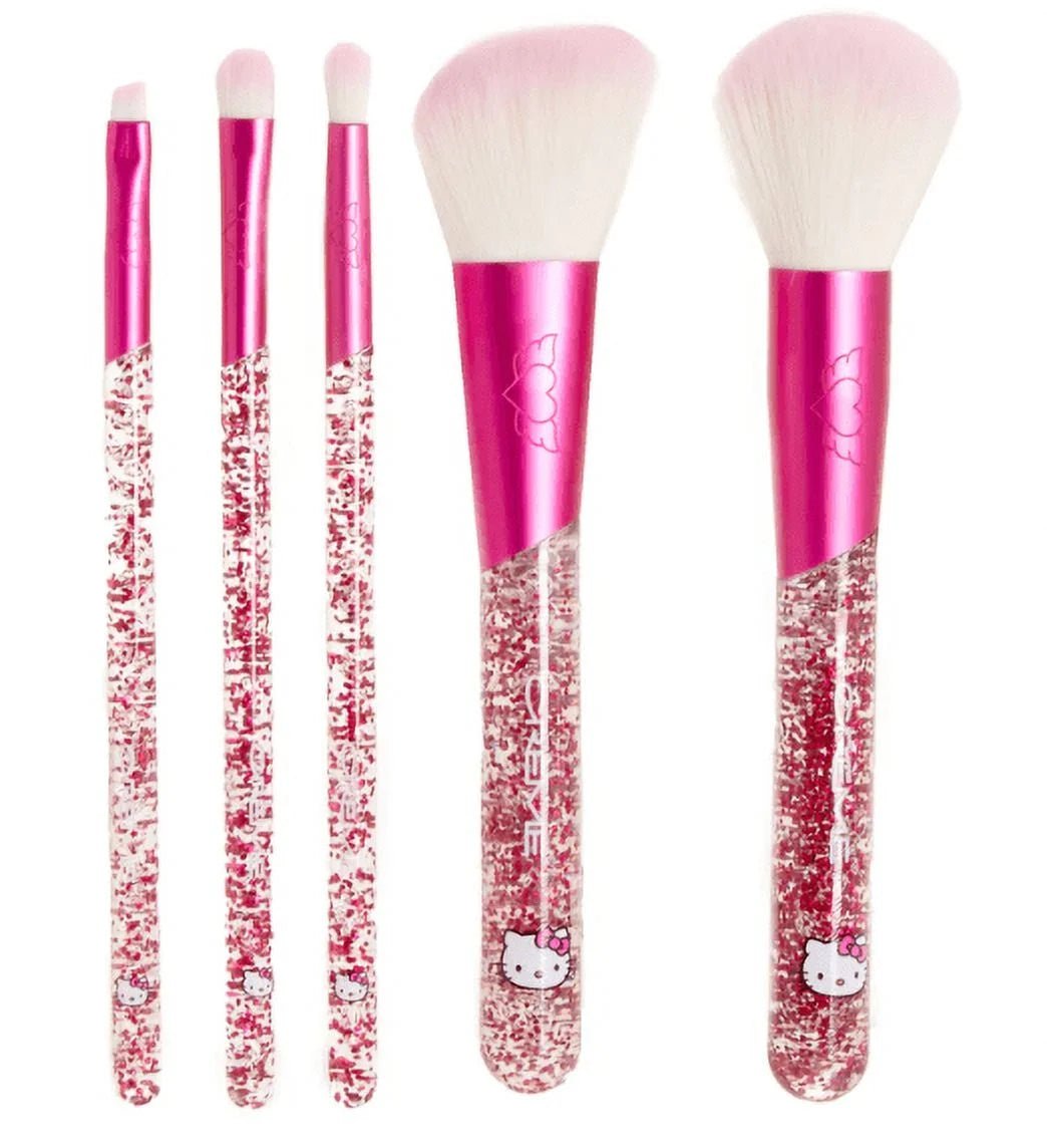 Limited Edition HELLO KITTY Luv Wave Makeup Brush Set of 5 – Cute & Fun