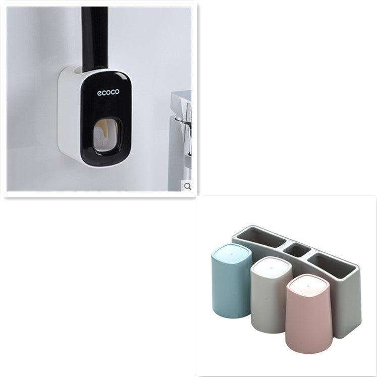 Wall-Mounted Automatic Toothpaste Dispenser with Bathroom Accessories!