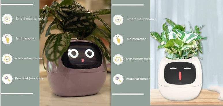 Ivy Smart Planter: 49 Expressions, 7 Sensors & AI for Easy, Fun Plant Care