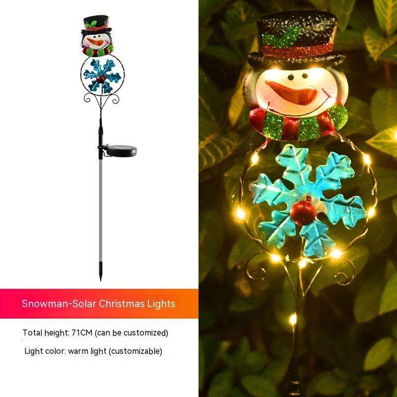 Lumière Solaire LED Bonhomme de Neige, Élan et Autres Motifs de Noël - Décoration Extérieure!