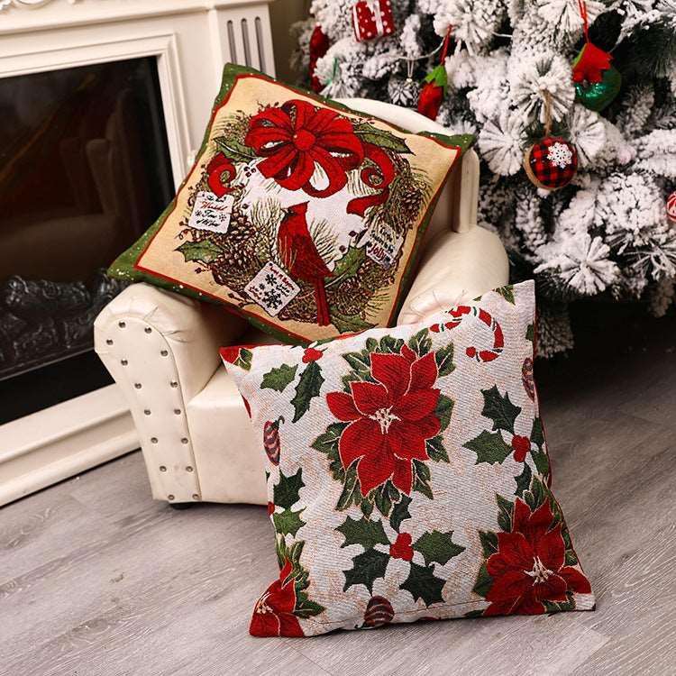 Christmas Square Pillow Cover – Perfect Home Christmas Decorations!