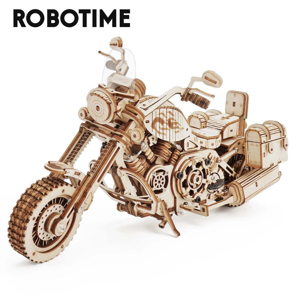 Robotime Rokr Cruiser Motorcycle DIY Wooden Model–Build & Display Fun!