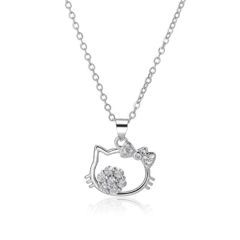 Sanrio Hello Kitty Necklace -Diamond Pendant, Cute and Elegant Jewelry